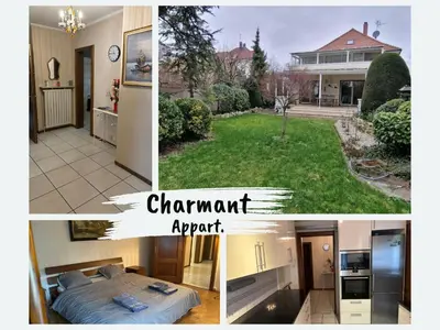 Plan de l'établissement Steps from Basel and Train Spacious 120 m2 Apartment in Saint Louis with Terrace and Garden