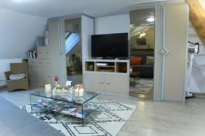 Cuisine ou kitchenette dans l'établissement DUPLEX SPACIEUX TOUT CONFORT