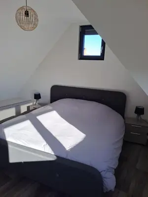 Un ou plusieurs lits dans un hébergement de l'établissement Appartement 3 pièces tout confort, Aux Portes de Colmar