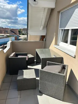 Coin salon dans l'établissement Appartement Algo