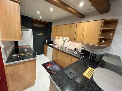 Cuisine ou kitchenette dans l'établissement L 'étape68