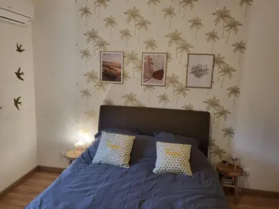 Un ou plusieurs lits dans un hébergement de l'établissement Maison 5 chambres proche Basel Germany