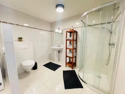 Salle de bains dans l'établissement Le gîte d'Emma