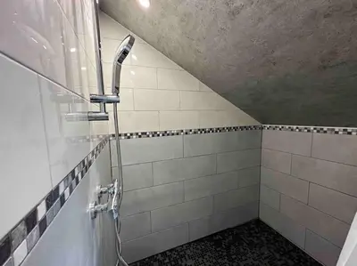 Salle de bains dans l'établissement Au Temps Passé