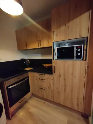 Cuisine ou kitchenette dans l'établissement L'étoile d'argent, centre-ville