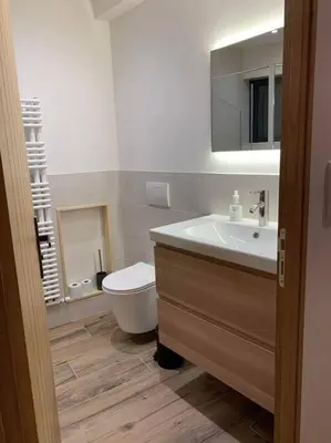Salle de bains dans l'établissement Studio les Hirondelles - 2 personnes à Ribeauvillé