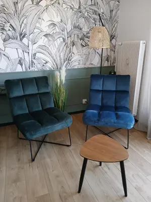 Coin salon dans l'établissement Studio neuf-Wintzenheim-proche Colmar-Parking-WiFi