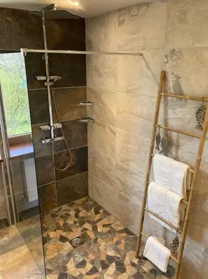 Salle de bains dans l'établissement Appartement avec jardin centre ville de Belfort