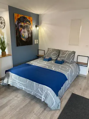 Un ou plusieurs lits dans un hébergement de l'établissement Studio tout confort, à 2 min de Colmar