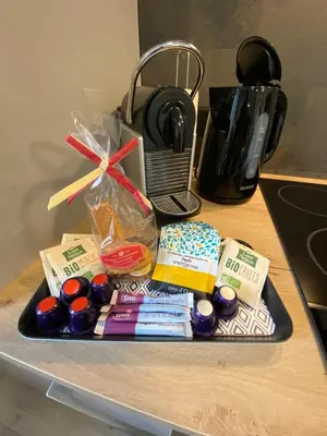 Plateau bouilloire dans l'établissement Studio tout confort, à 2 min de Colmar