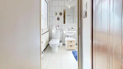 Salle de bains dans l'établissement Les Cigognes d'Alsace
