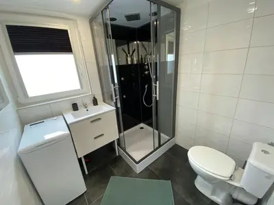 Salle de bains dans l'établissement Studio lumineux, à 2 minutes de Colmar