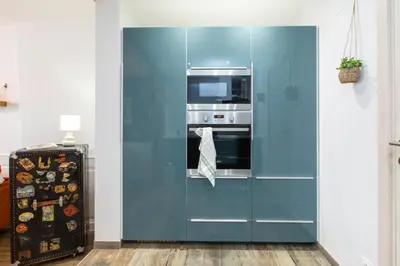 Cuisine ou kitchenette dans l'établissement Le St-Jean