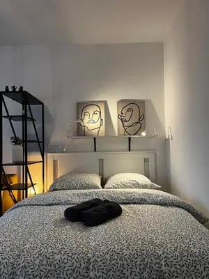 Un ou plusieurs lits dans un hébergement de l'établissement Proche Centre Mulhouse - Studio cosy