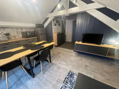 Cuisine ou kitchenette dans l'établissement L appartement chez J&C
