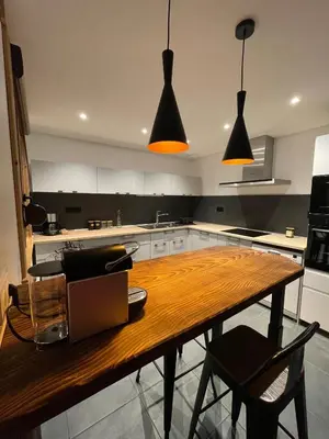 Cuisine ou kitchenette dans l'établissement Le Balcon de Bramont