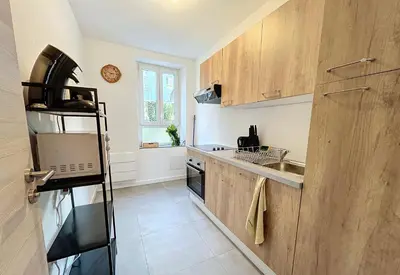 Cuisine ou kitchenette dans l'établissement Le K - Mulhouse Centre
