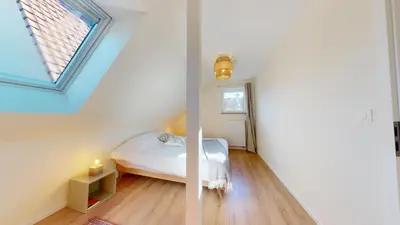 Un ou plusieurs lits dans un hébergement de l'établissement Maison tilleul de la vallée noble