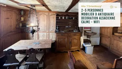 Cuisine ou kitchenette dans l'établissement Gîte de l'Ortenbourg - mobilier d antiquaire
