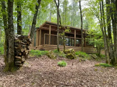 Jardin de l'établissement Vosges Hygge - Chalets Lodges & Spa