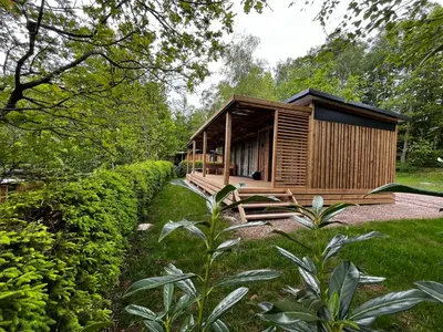 Jardin de l'établissement Vosges Hygge - Chalets Lodges & Spa