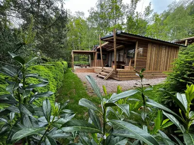 Jardin de l'établissement Vosges Hygge - Chalets Lodges & Spa
