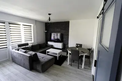 Coin salon dans l'établissement Agréable et Spacieux Appartement lumineux T4 ALSACE