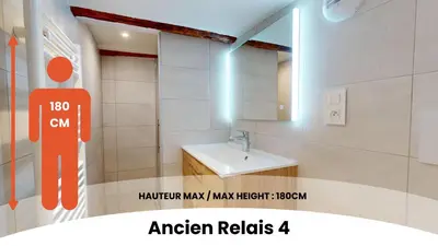 Salle de bains dans l'établissement Résidence de l'ancien relais