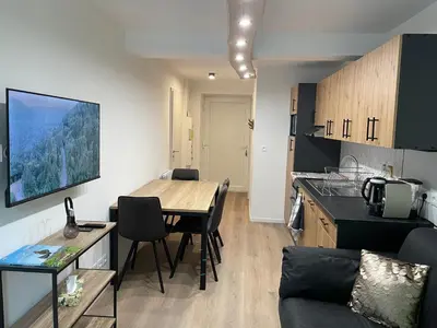 Cuisine ou kitchenette dans l'établissement Appartement 11 - Au cœur du Lac Blanc