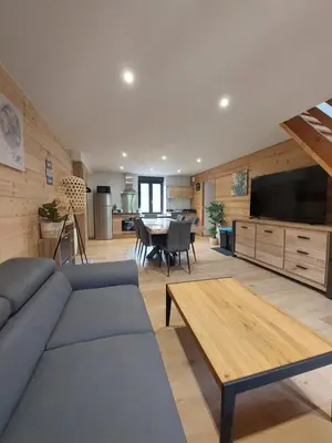 Coin salon dans l'établissement Bel appartement 6pers