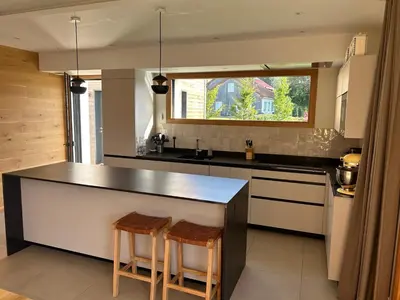Cuisine ou kitchenette dans l'établissement La Renouée