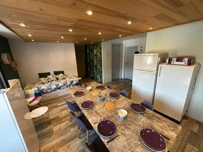 Cuisine ou kitchenette dans l'établissement Le Travexin