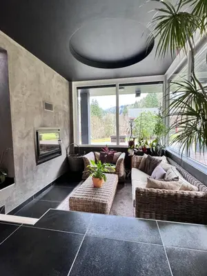 Coin salon dans l'établissement Villa Alia