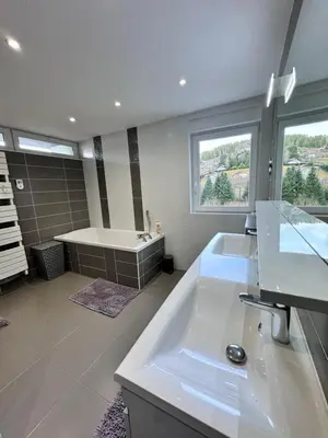 Salle de bains dans l'établissement Villa Alia