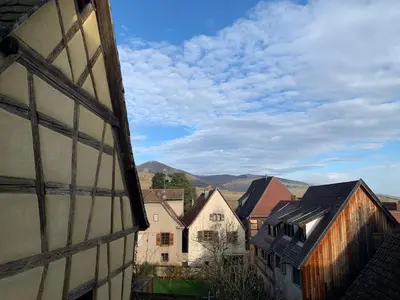 Vue générale sur la montagne ou vue sur la montagne depuis l'appartement