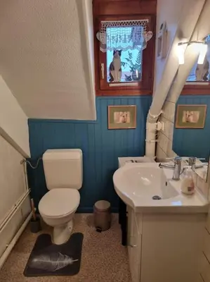 Salle de bains dans l'établissement Appartement centre-ville (Chez Antoine)