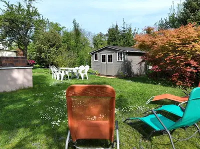 Jardin de l'établissement Maison de village près de Colmar de 90 m2