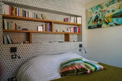 Un ou plusieurs lits dans un hébergement de l'établissement Le 8 république climatisé parking gratuit