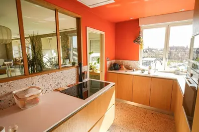 Cuisine ou kitchenette dans l'établissement Le 8 république climatisé parking gratuit