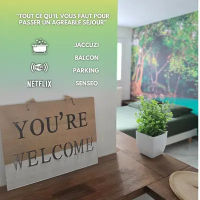 Plan de l'établissement Exotic Spa Balcon Wifi Netlfix Parking
