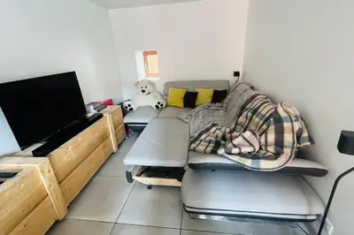 Télévision ou salle de divertissement dans l'établissement Maison de Renaud
