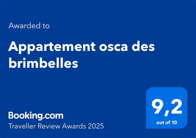 Certificat, récompense, panneau ou autre document affiché dans l'établissement Appartement osca des brimbelles