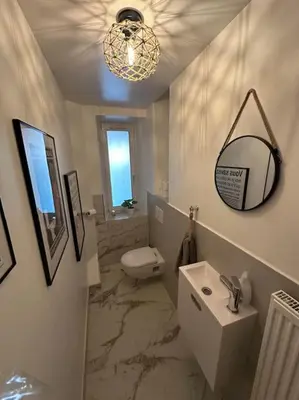 Salle de bains dans l'établissement Magnifique appartement F3. 4 à 6 personnes