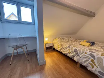 Un ou plusieurs lits dans un hébergement de l'établissement La maison d'Audrey - maison au pied du Hahenberg - au calme - parking gratuit