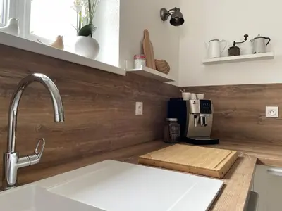 Cuisine ou kitchenette dans l'établissement Un air de campagne