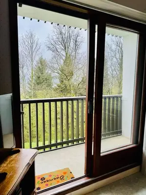 Balcon ou terrasse dans l'établissement Le Seydrad, appartement vue nature, hauteurs de Gérardmer