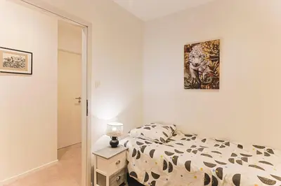 Un ou plusieurs lits dans un hébergement de l'établissement Appartement haut standing avec sauna