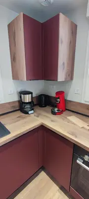 Cuisine ou kitchenette dans l'établissement Maison Gite Le Skieur