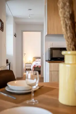 Cuisine ou kitchenette dans l'établissement Le Belvédère du Lac Blanc