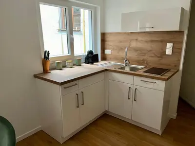 Cuisine ou kitchenette dans l'établissement Le XVII - Au cœur de Colmar